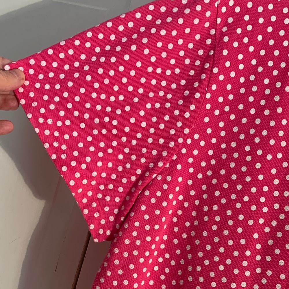 Kim Rogers Pink & White Polka Dot Polo EUC - Picture 5 of 8